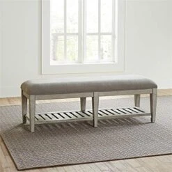 Liberty Furniture INDUSTRIES Heartland Bed Bench, Antique White -Best Furniture Store 51NnzyrnioL