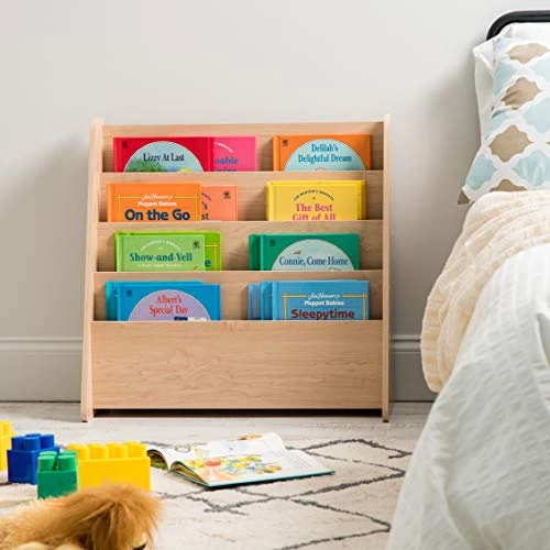 IRIS USA Wide Wooden Magazine Rack, 4-Pocket Periodical Book Sketchbook Stand With Deep Compartments For Living Room Bathroom Kids Room Classroom Office, Light Brown 1 IRIS USA Wide Wooden Magazine Rack, 4-Pocket Periodical Book Sketchbook Stand With Deep Compartments For Living Room Bathroom Kids Room Classroom Office, Light Brown