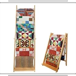 The LadderRack It's 2 Quilt Racks In 1! (7 Rung/24" Model/Golden Pecan)