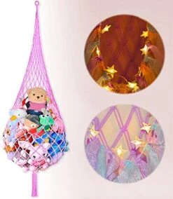 Stuffed Animal Net Or Hammock With LED Light, Toy Storage Hammock Hanging Stuffed Animal Storage Mesh Holder With Tassels For Kids Bedroom 15 Stuffed Animal Net Or Hammock With LED Light, Toy Storage Hammock Hanging Stuffed Animal Storage Mesh Holder With Tassels For Kids Bedroom -Best Furniture Store 51OCxxkzaXL. AC