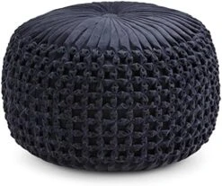SIMPLIHOME Margo Round Pouf, Footstool, Upholstered In Multi Color Hand Braided Jute, For The Living Room, Bedroom And Kids Room, Boho, , 28 SIMPLIHOME Margo Round Pouf, Footstool, Upholstered In Multi Color Hand Braided Jute, For The Living Room, Bedroom And Kids Room, Boho, , -Best Furniture Store 51OE5REY1fL. AC