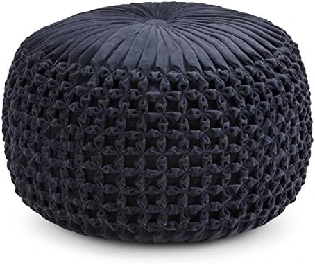 SIMPLIHOME Margo Round Pouf, Footstool, Upholstered In Multi Color Hand Braided Jute, For The Living Room, Bedroom And Kids Room, Boho, , 14 SIMPLIHOME Margo Round Pouf, Footstool, Upholstered In Multi Color Hand Braided Jute, For The Living Room, Bedroom And Kids Room, Boho, , - Image 14