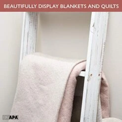 Ilyapa Blanket Ladder For The Living Room - Rustic Decorative Quilt Ladder, White Weathered Wood -Best Furniture Store 51OLJSmytvL