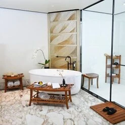 Cambridge Casual Estate Spa Teak Corner Shelf -Best Furniture Store 51OO00kRDCL