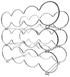 Sorbus® 3-Tier Stackable Wine Rack - Round Classic Style Wine Racks For Bottles - Perfect For Bar, Wine Cellar, Basement, Cabinet, Pantry, Etc - Hold 12 Bottles, Metal (Round Silver) -Best Furniture Store 51ORVe9dpWL