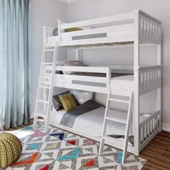 W Bunk Bed, Twin-Over-Twin Wood Bed Frame For Kids, White 24 W Bunk Bed, Twin-Over-Twin Wood Bed Frame For Kids, White -Best Furniture Store 51OSstFkaUL. AC