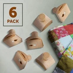[6 Pack] Quilt Wall Hangers To Showcase Your Work – Extra Wide Strong Grip Tapestry Hangers For Walls – Easy To Install Quilt Hanger Clips With Hardware Included – Stylish Wooden Tapestry Hanger -Best Furniture Store 51OafVu9MsL