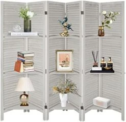 Room Divider 6 Panel, Wooden Room Divider Wall, 6 Panel Folding Privacy Screens, Freestanding Room Partition For Office Kitchen Bedroom Balcony (White) 25 Room Divider 6 Panel, Wooden Room Divider Wall, 6 Panel Folding Privacy Screens, Freestanding Room Partition For Office Kitchen Bedroom Balcony (White) -Best Furniture Store 51ObAbJzUhL. AC