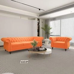 QHITTY 2 Piece Living Room Set, Sectional Chesterfield Sofa Chair Contemporary Upholstered Velvet Loveseat Couch Sets For Living Room, Bedroom, Office 21 QHITTY 2 Piece Living Room Set, Sectional Chesterfield Sofa Chair Contemporary Upholstered Velvet Loveseat Couch Sets For Living Room, Bedroom, Office -Best Furniture Store 51PAWH70kZL. AC