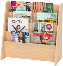 IRIS USA Wide Wooden Magazine Rack, 4-Pocket Periodical Book Sketchbook Stand With Deep Compartments For Living Room Bathroom Kids Room Classroom Office, Light Brown 13 IRIS USA Wide Wooden Magazine Rack, 4-Pocket Periodical Book Sketchbook Stand With Deep Compartments For Living Room Bathroom Kids Room Classroom Office, Light Brown -Best Furniture Store 51PCV975 hL. AC