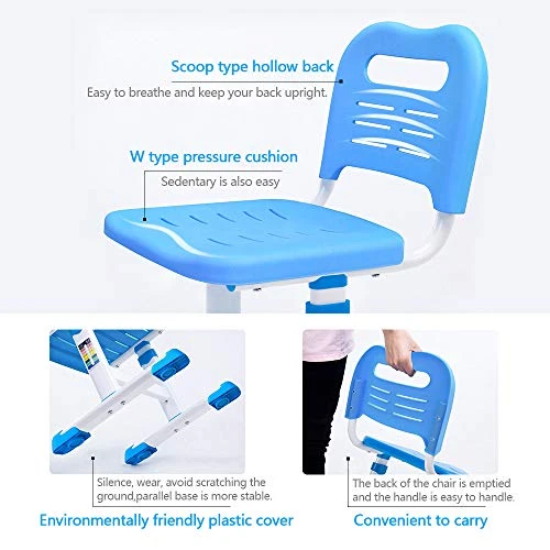 Kids Desk And Chair Set, FOME Height Adjustable Children Writing Table Student Study Table With Chair Children School Workstation Student Desk For Kids Pull Out Drawer Storage 6 Kids Desk And Chair Set, FOME Height Adjustable Children Writing Table Student Study Table With Chair Children School Workstation Student Desk For Kids Pull Out Drawer Storage - Image 6