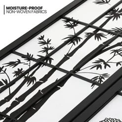 Partition Room Divider Wood Floral Room Divider With 6-Panel 5.7ft Portable Freestanding Privacy Partition Shoji Screen For Home Office Bedroom Separation, Black -Best Furniture Store 51PS6mNxZTL