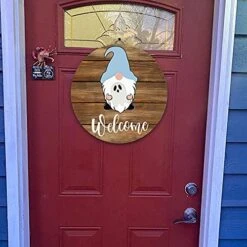 MatureGirl Pieces Hanger Door With Sign For Seasonal Front Interchangeable Holiday Welcome Decoration & Hangs Large Stained Glass Window Hangings (As Shows, One Size) -Best Furniture Store 51PTxhn6zkS