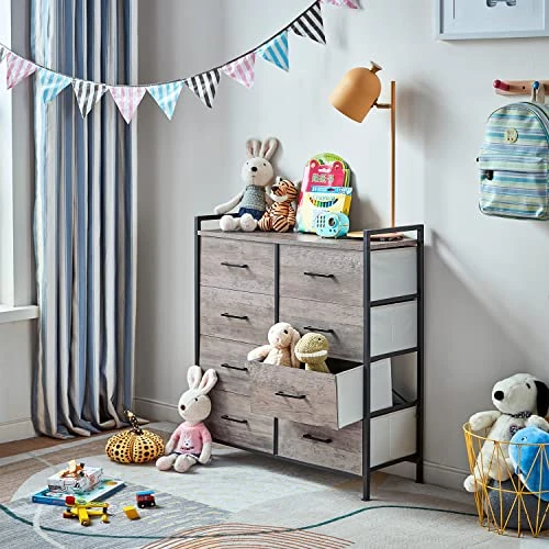 Dresser With 8 Drawers, Wood Top Dresser For Bedroom, Large Capacity Dressers Organizer Chest Of Drawers For Hallway, Nursery, Entryway, Closets 2 Dresser With 8 Drawers, Wood Top Dresser For Bedroom, Large Capacity Dressers Organizer Chest Of Drawers For Hallway, Nursery, Entryway, Closets - Image 2