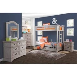 American Woodcrafters Stonebrook Gray Wood Small Nightstand -Best Furniture Store 51Q2xxmXzaL