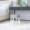 Furniture Sophia Vanity Stool, Linen Gray