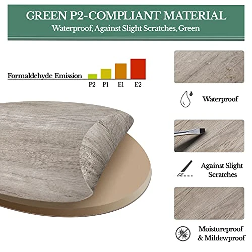 Yaheetech Nesting Coffee Table Set Of 2, Nesting Table, Rustic Stacking Side Tables, Nesting End Table Set W/Round Wooden Tabletop And Sturdy Metal Base For Living Room,Small Space, Gray 7 Yaheetech Nesting Coffee Table Set Of 2, Nesting Table, Rustic Stacking Side Tables, Nesting End Table Set W/Round Wooden Tabletop And Sturdy Metal Base For Living Room,Small Space, Gray - Image 7