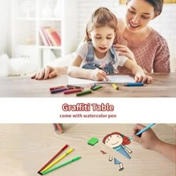 HAPPYMATY Kids Table And 4 Chairs Set, Children Study Desk, Toddler Activity Table, Height Adjustable Desk Painting Desktop Toddler Furniture 12 HAPPYMATY Kids Table And 4 Chairs Set, Children Study Desk, Toddler Activity Table, Height Adjustable Desk Painting Desktop Toddler Furniture -Best Furniture Store 51Qss8aQuEL