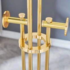 ANMMBER Metal Furniture Standing Entrance Hall Floor Hanger Clothing Golden Hanger Clothing Wardrobe (Color : E, Size : As Shown) 10 ANMMBER Metal Furniture Standing Entrance Hall Floor Hanger Clothing Golden Hanger Clothing Wardrobe (Color : E, Size : As Shown) -Best Furniture Store 51R5VIOrMzL