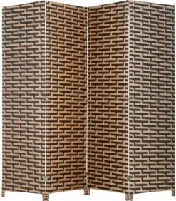 Room Divider, 4 Panel Room Dividers And Folding Privacy Screens 6FT Tall Sound Proof Wall Divider Wood Screens Dorm Partitions Freestanding Temporary Wall Room Furniture Separators- Black -Best Furniture Store 51R6YrCNUPL. AC