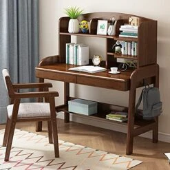 GYQWJPC Study Table Wood Desk Can Be Raised Lowered Computer Desk Primary And Secondary School Students Home Study Desk Writing Desk With Bookshelf Children's Desk (Size : 120cm) 9 GYQWJPC Study Table Wood Desk Can Be Raised Lowered Computer Desk Primary And Secondary School Students Home Study Desk Writing Desk With Bookshelf Children's Desk (Size : 120cm) -Best Furniture Store 51RDVXzLA9L