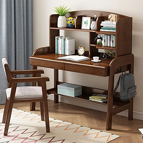 GYQWJPC Study Table Wood Desk Can Be Raised Lowered Computer Desk Primary And Secondary School Students Home Study Desk Writing Desk With Bookshelf Children's Desk (Size : 120cm) 4 GYQWJPC Study Table Wood Desk Can Be Raised Lowered Computer Desk Primary And Secondary School Students Home Study Desk Writing Desk With Bookshelf Children's Desk (Size : 120cm) - Image 4