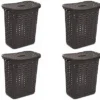 Laundry Hamper, Espresso Weave, 22-3/8-In.