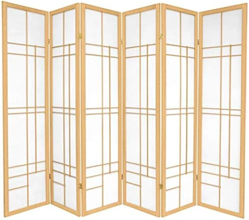Al Furniture 6 Ft. Tall Eudes Shoji Screen - Natural - 3 Panels 3 Al Furniture 6 Ft. Tall Eudes Shoji Screen - Natural - 3 Panels - Image 3