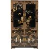 ORIENTAL Furniture Black Lacquer China Royal Ladies Cabinet