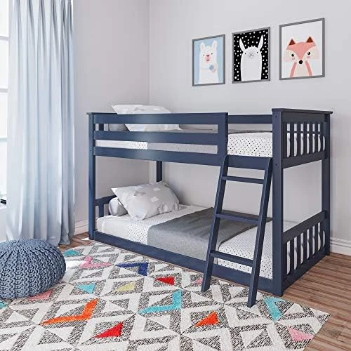 W Bunk Bed, Twin-Over-Twin Wood Bed Frame For Kids, White 11 W Bunk Bed, Twin-Over-Twin Wood Bed Frame For Kids, White - Image 11