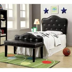 Furniture Of America Lovella I Headboard, Twin, Black -Best Furniture Store 51SXLKFiDSL