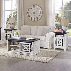 JXQTLINGMU End Table With Charging Station, Beside Table With Stroage Cabinet And Open Storage For Livingroom, White 17 JXQTLINGMU End Table With Charging Station, Beside Table With Stroage Cabinet And Open Storage For Livingroom, White -Best Furniture Store 51SgwDjXHHL