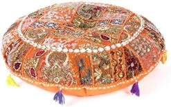 Eyes Of India - 22 X 12 Purple Patchwork Round Pouf Pouffe Ottoman Cover Floor Seating Bohemian Accent Boho Chic Indian Handmade 18 Eyes Of India - 22 X 12 Purple Patchwork Round Pouf Pouffe Ottoman Cover Floor Seating Bohemian Accent Boho Chic Indian Handmade -Best Furniture Store 51T18wqR TL. AC