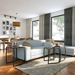 SRIWATANA Nesting Tables, Vintage Side End Tables Living Room, Coffee Snack Table Set Of 3 -Best Furniture Store 51T9h5Sdk8L