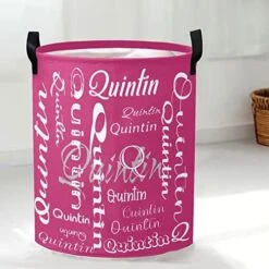 Personalized Custom Elephant Flower Splice Name Collapsible Large Sized Clothes Hamper With Knitting Handles For Baby Girls Boys Kids Nursery Clothes Things -Best Furniture Store 51TG73AKO9L. AC