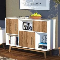 DKLGG Sideboard Buffet Cabinet With Storage, Kitchen Sideboard Accent Storage Cabinets With Doors, Console Table Bar Cabinet For Dining Living Room Entryway, Oak -Best Furniture Store 51TOtx1aKlL. AC