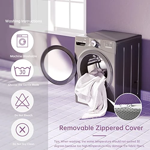 Folding Mattress Full Size, 4-Inch Foldable Mattress, Tri-Fold Gel Memory Foam Mattress With Washable Cover, Portable Mattress For Traveling, Camping, Guest Bed 5 Folding Mattress Full Size, 4-Inch Foldable Mattress, Tri-Fold Gel Memory Foam Mattress With Washable Cover, Portable Mattress For Traveling, Camping, Guest Bed - Image 5