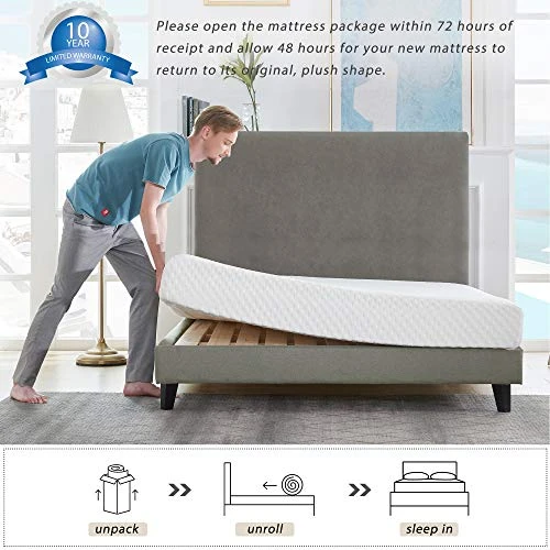 Queen Mattress, SOFTSEA 8 Inch Cool Gel Memory Foam Mattress In A Box For A Medium Comfort 4 Queen Mattress, SOFTSEA 8 Inch Cool Gel Memory Foam Mattress In A Box For A Medium Comfort - Image 4