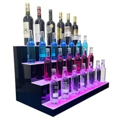 YILIKISS 31 Inch 4 Step LED Lighted Liquor Bottle Display Illuminated Bottle Shelf Home Commercial Bar Shelf Light Changing Shelves With Remote Control,Multiple Colors LED Bar Shelves For Liquor 14 YILIKISS 31 Inch 4 Step LED Lighted Liquor Bottle Display Illuminated Bottle Shelf Home Commercial Bar Shelf Light Changing Shelves With Remote Control,Multiple Colors LED Bar Shelves For Liquor -Best Furniture Store 51TcZMFMEUL