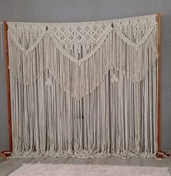 GENERIC Handmade Macrame Wedding Backdrop, Macrame Wedding Arch Arbor, Macrame Wall Hanging,Macrame Door Hanging,Room Divider,Macrame CurtainS