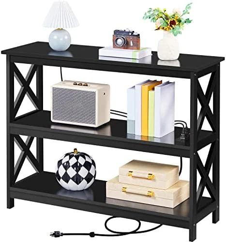 Yaheetech 3-Tier Console Table With 3 Storage Shelves, Entryway Table Sofa Side Narrow Long Table Bookshelf For Hallway Living Room, Accent Furniture, White 10 Yaheetech 3-Tier Console Table With 3 Storage Shelves, Entryway Table Sofa Side Narrow Long Table Bookshelf For Hallway Living Room, Accent Furniture, White - Image 10