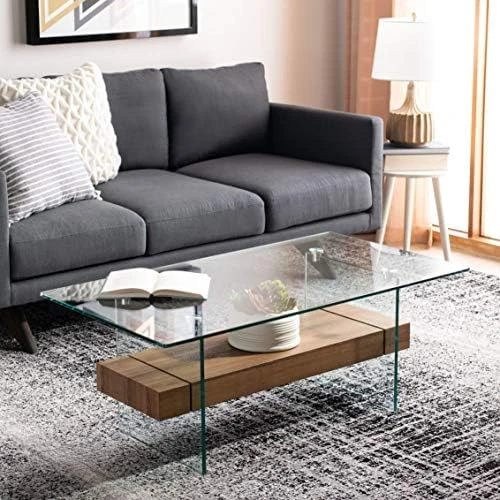 Safavieh Home Kayley Natural And Glass Coffee Table 6 Safavieh Home Kayley Natural And Glass Coffee Table - Image 6