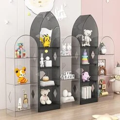 EYCIEROT Acrylic Bookshelf, Kids Study Shelf,Multi-Layer Options, Multi Colors, Sturdy And Transparent, Suitable For Bedroom Study Living Room,Gray,S 19 EYCIEROT Acrylic Bookshelf, Kids Study Shelf,Multi-Layer Options, Multi Colors, Sturdy And Transparent, Suitable For Bedroom Study Living Room,Gray,S -Best Furniture Store 51UkQEZivhL