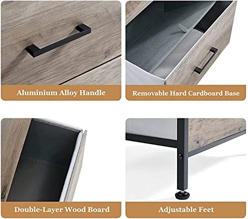 Dresser With 8 Drawers, Wood Top Dresser For Bedroom, Large Capacity Dressers Organizer Chest Of Drawers For Hallway, Nursery, Entryway, Closets 4 Dresser With 8 Drawers, Wood Top Dresser For Bedroom, Large Capacity Dressers Organizer Chest Of Drawers For Hallway, Nursery, Entryway, Closets - Image 4