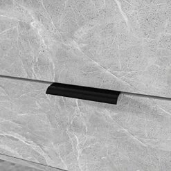 DiDuGo Sideboard Buffet Storage Cabinet With Drawers & Doors, Sideboards And Buffets With Storage, Metal Legs, Kitchen Storage Cabinet, For Hallway Living Room Marble Grey (55.1”W X 15.7”D X 29.5”H) -Best Furniture Store 51VoINJCpiL