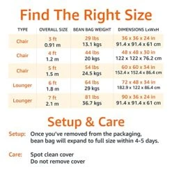 Amazon Basics Memory Foam Filled Bean Bag Chair With Microfiber Cover - 6-Foot, Gray -Best Furniture Store 51W9H3nGmAL