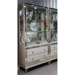 Michael Amini Hollywood Loft Glass Curio Cabinet In Frost Ivory 6 Michael Amini Hollywood Loft Glass Curio Cabinet In Frost Ivory -Best Furniture Store 51WL5sRhfXL