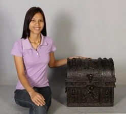 Davy Jones Locker Treasure Chest 16 Inch Sea Bottom Dark Finish -Best Furniture Store 51WvMSWt0KL