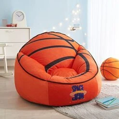 Idea Nuova Space JAM: A New Legacy Basketball Oversized Mink Bean Bag Chair, Ages 3+ -Best Furniture Store 51WyeZ3ajmS