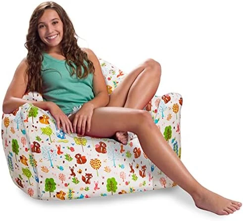 Posh Creations Malibu Lounge, Kid And Teen Playrooms And Bedrooms, Large Bean Bag Chair, Soft Nylon-Pink 9 Posh Creations Malibu Lounge, Kid And Teen Playrooms And Bedrooms, Large Bean Bag Chair, Soft Nylon-Pink - Image 9